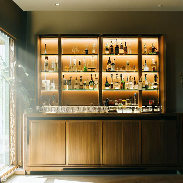 Minimal Wooden LED Bar Cabinet - Finest Home Bars