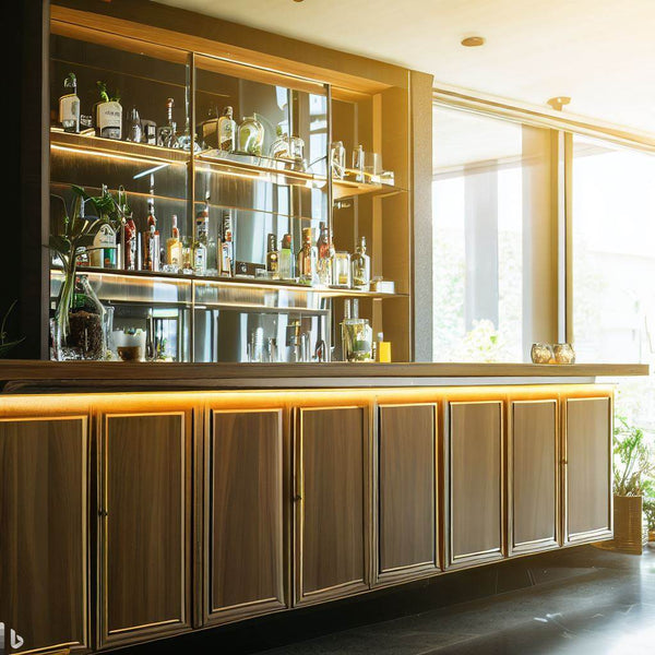 Wooden LED Bar Cabinet - Finest Home Bars