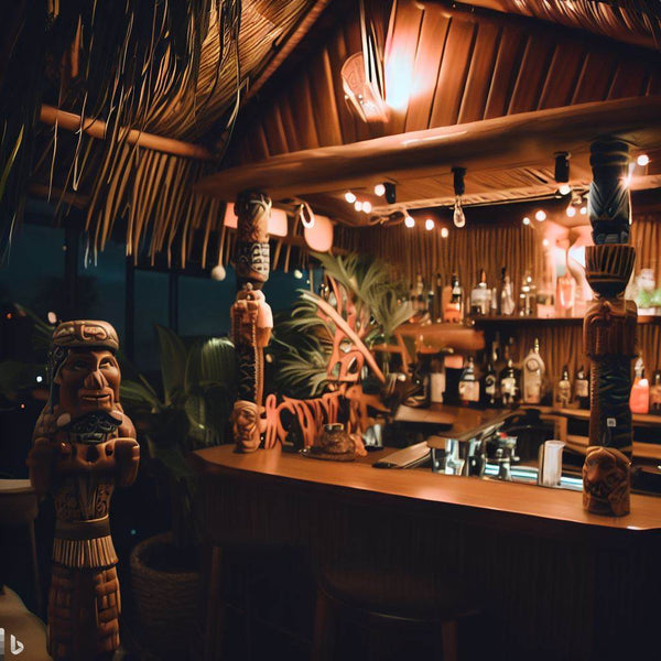 Tiki Bar Made out of Bamboo - Finest Home Bars