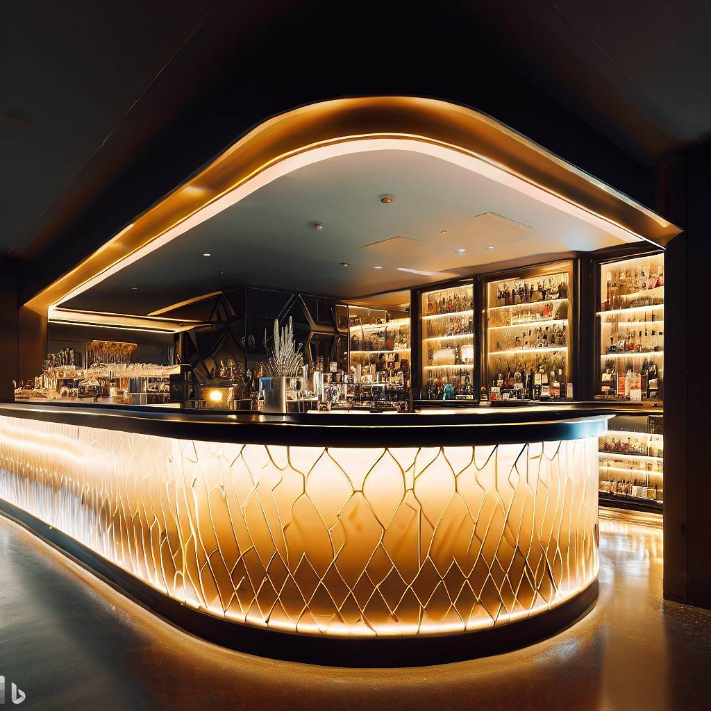 Luxurious Nightclub Style Lit Corner Bar - Finest Home Bars